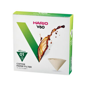 Hario filtry papierowe Misarashi brązowe - V60-01 - 40 Sztuk