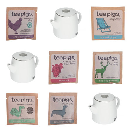Zestaw herbat Teapigs + 3 imbryki