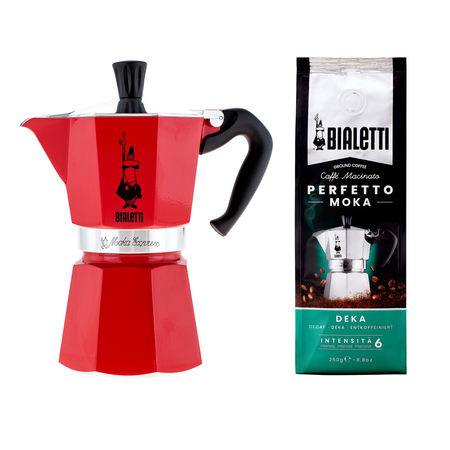 Zestaw: Bialetti Kawiarka Moka Express 6tz + Kawa