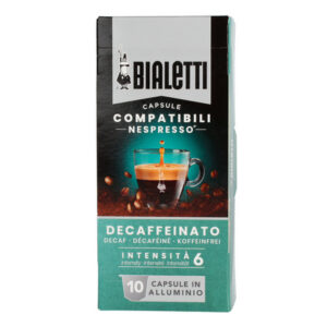 Bialetti - kawa w kapsułkach bezkofeinowa Nespresso Decaf - 10 kapsułek