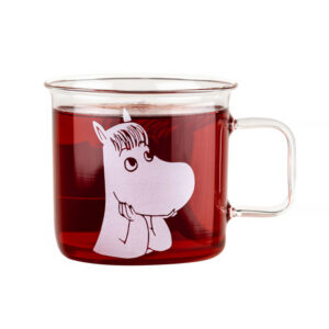 Moomin - Kubek szklany Migotka Biały nadruk 350ml transparentny