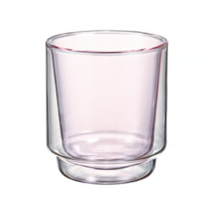 Hario - szklanka do matchy z podwójnymi ściankami 370ml - różowa