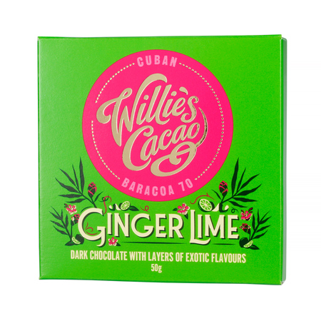 Willie's Cacao - Czekolada Imbir i Limonka 70% - Ginger Lime 50g