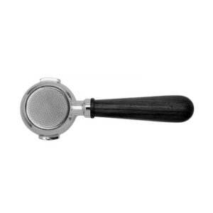 Lelit portafilter 58mm bez wylewek typu naked z czarną drewnianą rączką PLA580B