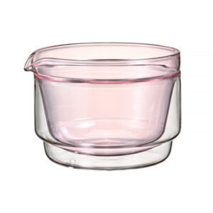 Hario - miseczka do matchy z podwójnymi ściankami 300ml - różowa