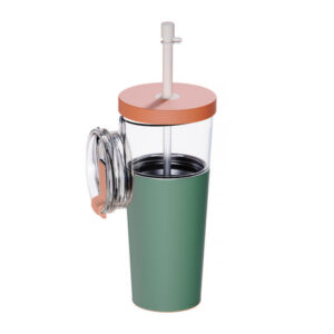 Asobu - Marina Pastelowy Zielony - Kubek termiczny 2 w 1 ze słomką 845ml