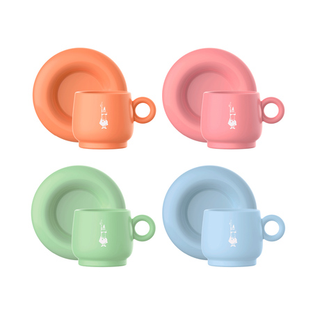 Bialetti - Fruit Vibes - zestaw 4 filiżanek 60ml ze spodkami