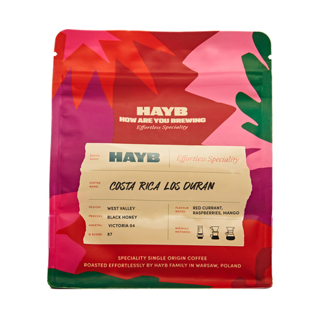 HAYB - kawa ziarnista Kostaryka Los Duran Black Honey Filter 250 g