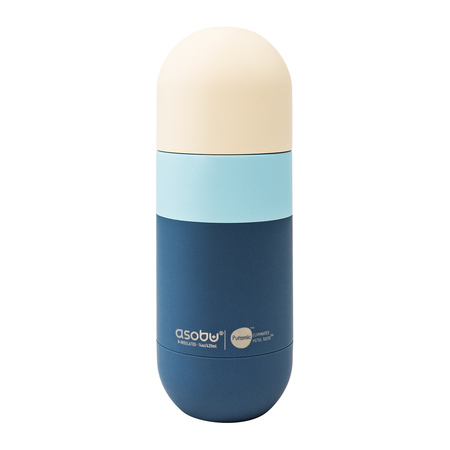 Asobu - Orb Bottle Niebieska z Beżową Zakrętką- Butelka termiczna 420ml