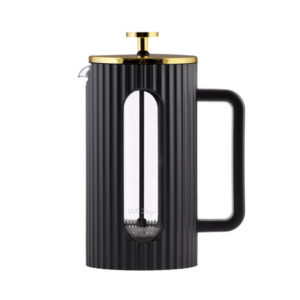 Vialli Design - french press szklany LIVIO 1l czarno-złoty