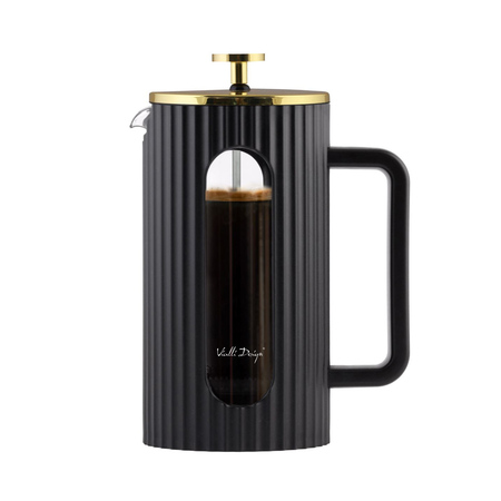 Vialli Design - french press szklany LIVIO 1l czarno-złoty - obrazek 7