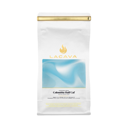 Lacava - kawa ziarnista bezkofeinowa Kolumbia Half-Caf Washed Sugarcane Filter 250 g
