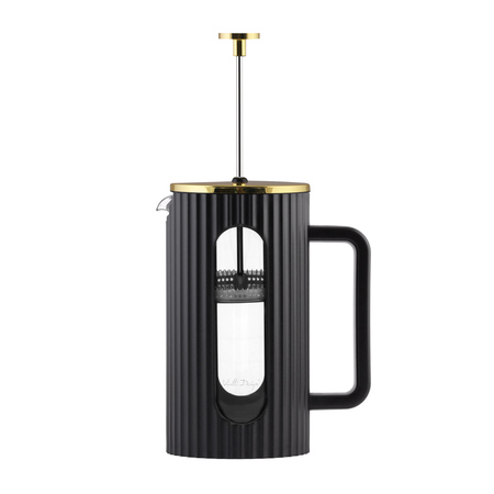 Vialli Design - french press szklany LIVIO 1l czarno-złoty - obrazek 8