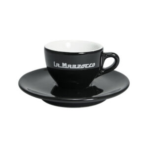La Marzocco - zestaw 6 filiżanek ze spodkami do espresso Strada 65 ml - czarny