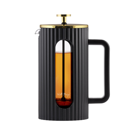 Vialli Design - french press szklany LIVIO 1l czarno-złoty - obrazek 6