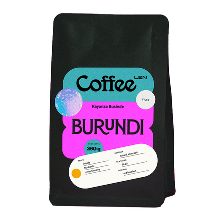 Leń Coffee - kawa ziarnista Burundi Kayanza Businde Natural Anaerobic Filter 250 g