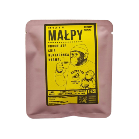 Cafelito - kawa w saszetkach Małpa Drip Bag - 1 saszetka 12 g
