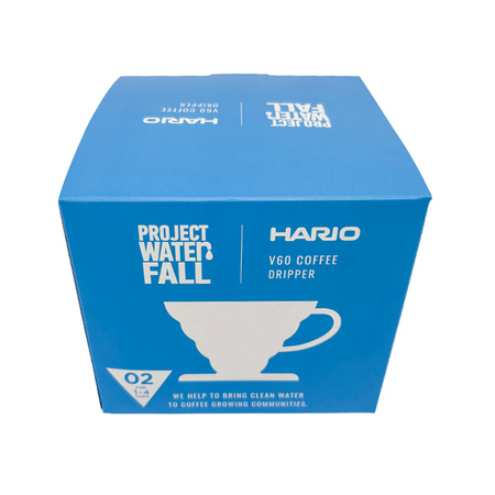 Hario - plastikowy Drip V60-02 Project Waterfall Transparent Blue - obrazek 6