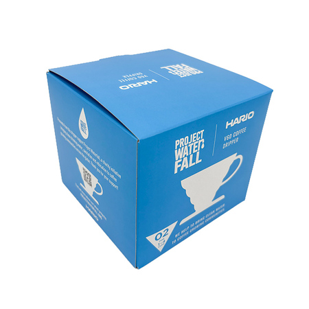 Hario - plastikowy Drip V60-02 Project Waterfall Transparent Blue - obrazek 5