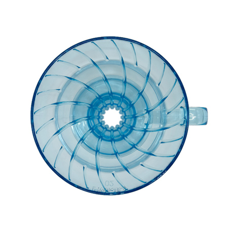 Hario - plastikowy Drip V60-02 Project Waterfall Transparent Blue - obrazek 7