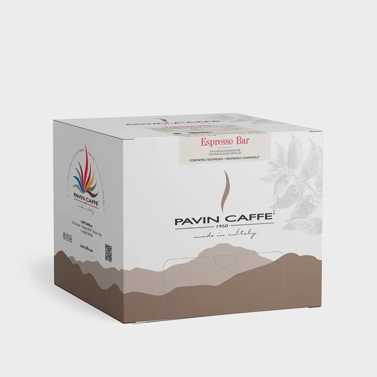 Pavin Caffè Espresso Bar – kapsułki kompatybilne z Nespresso, 100 szt.