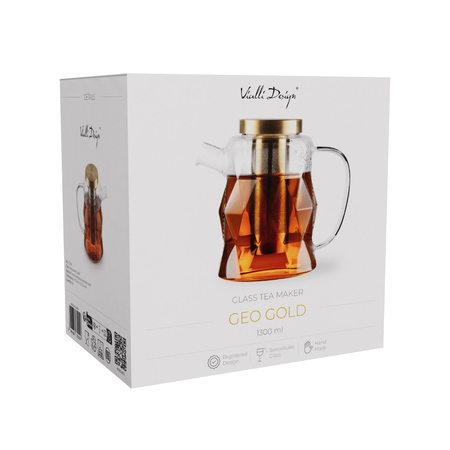 Vialli Design - Zaparzacz do herbaty Geo Gold 1300 ml - obrazek 4