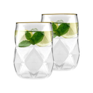 Vialli Design - szklanki Geo Gold 450 ml