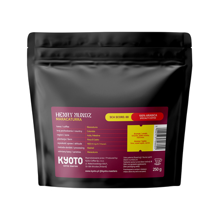 KYOTO - kawa ziarnista Kolumbia Henry Munoz Washed Filter 250 g - obrazek 2