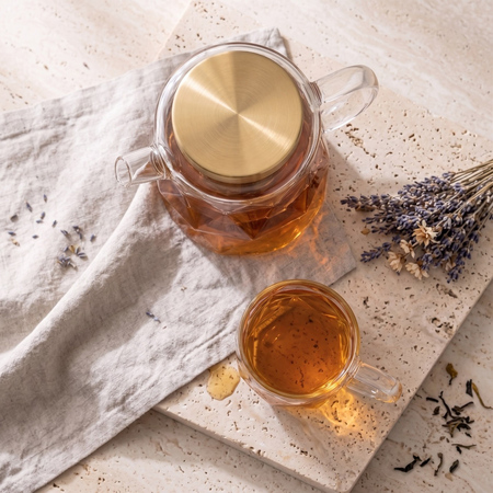 Vialli Design - Zaparzacz do herbaty Geo Gold 1300 ml - obrazek 2