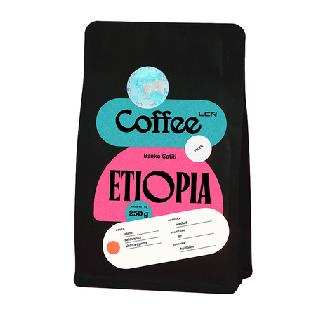 Leń Coffee - kawa ziarnista Etiopia Banko Gotiti Washed Filter 250 g